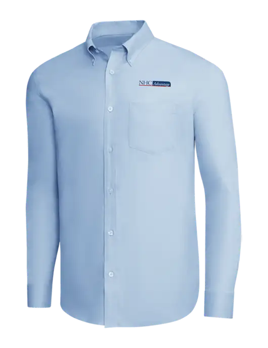 Brooks Brothers Light Blue Wrinkle-Free Stretch Pinpoint Shirt w/NHC Advantage Logo