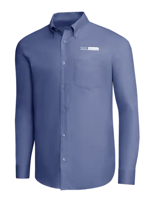 Brooks Brothers Light Navy Wrinkle-Free Stretch Pinpoint Shirt w/NHC Advantage Logo