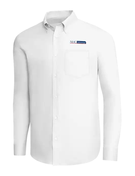 Brooks Brothers White Wrinkle-Free Stretch Pinpoint Shirt w/NHC Advantage Logo