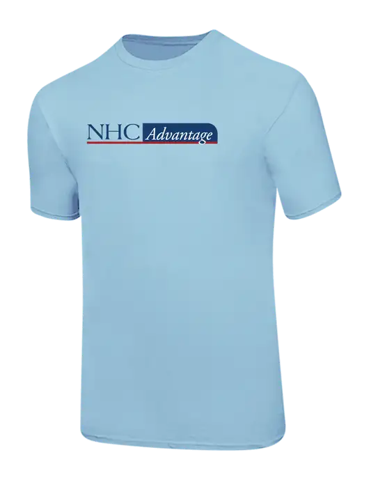 Ring Spun Light Blue 4.5 oz T-Shirt w/NHC Advantage Logo