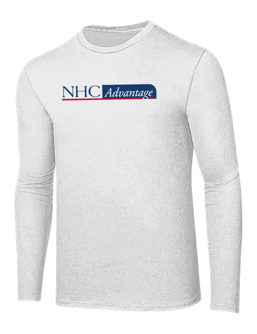 Ring Spun White 4.5 oz Long Sleeve T-Shirt w/NHC Advantage Logo
