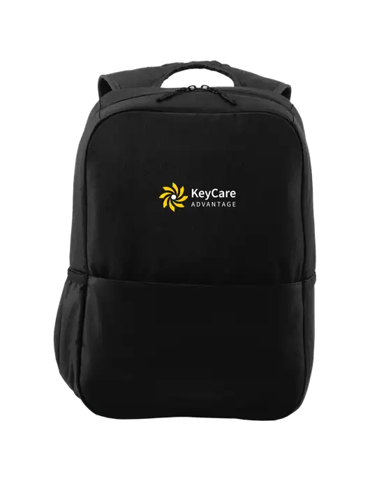 Access Square Laptop Black Backpack w/KeyCare Advantage Logo