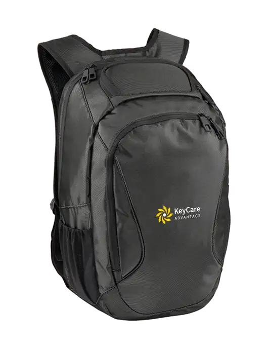 Stealth Dark Grey/Black Laptop Backpack w/KeyCare Advantage Logo