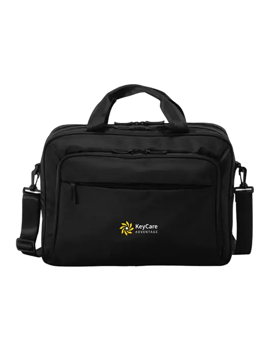 Travel Exec Black Laptop Briefcase w/KeyCare Advantage Logo