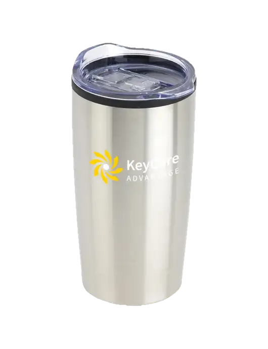 Olympus Silver 20 oz Tumbler w/KeyCare Advantage Logo