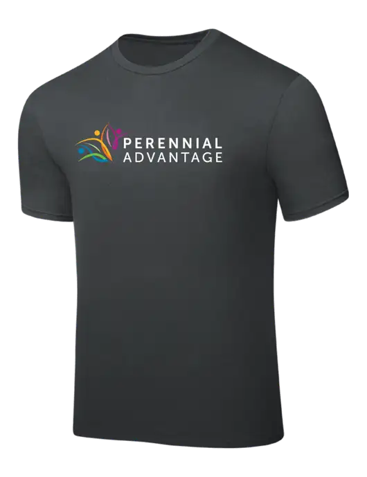 Dark Grey PosiCharge Competitor Tee w/Perennial Advantage Logo