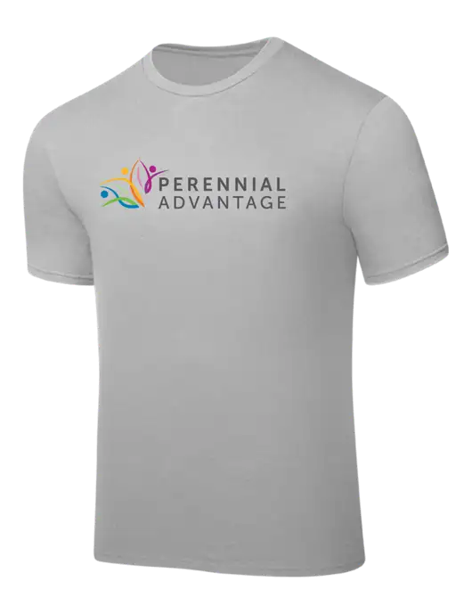 Silver PosiCharge Competitor Tee w/Perennial Advantage Logo