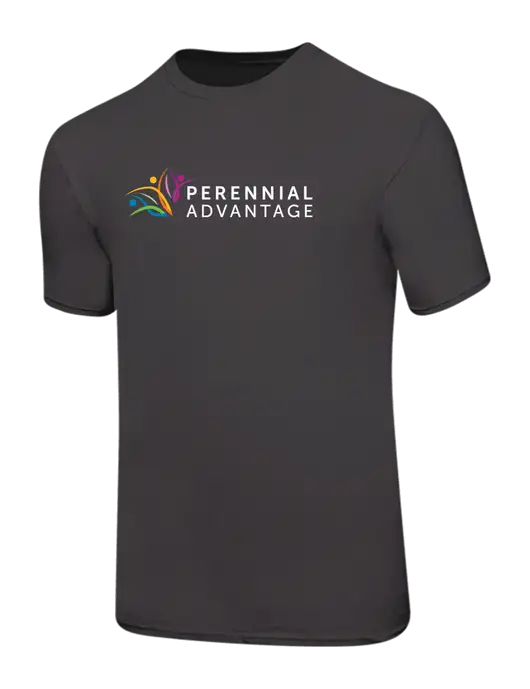 Ring Spun Charcoal 4.5 oz T-Shirt w/Perennial Advantage Logo