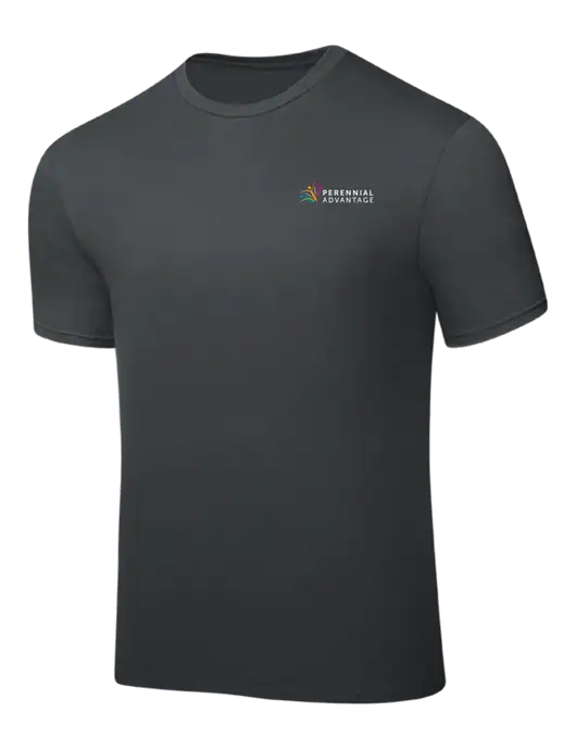 Dark Grey PosiCharge Competitor Tee w/Perennial Advantage Logo