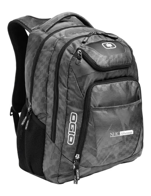 OGIO Race Day Silver Excelsior Laptop Backpack w/NHC Advantage Logo
