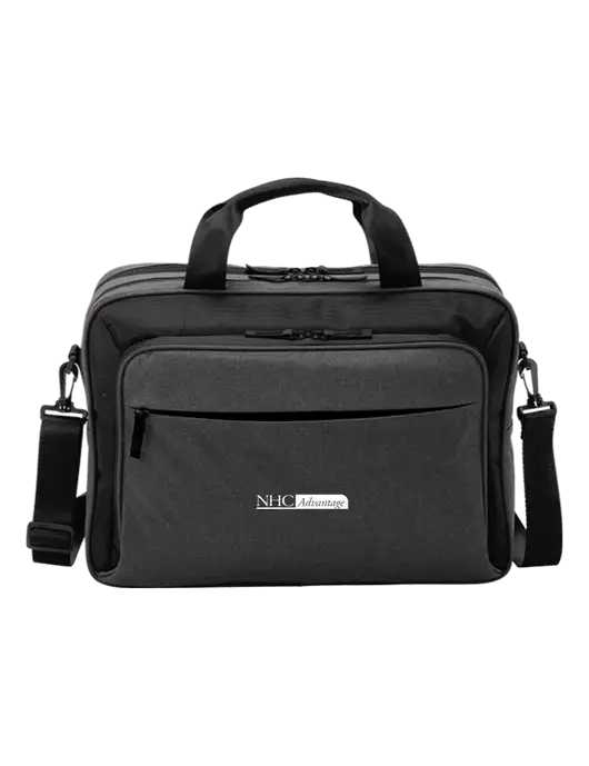 Travel Exec Graphite Heather/Black Laptop Briefcase w/NHC Advantage Logo