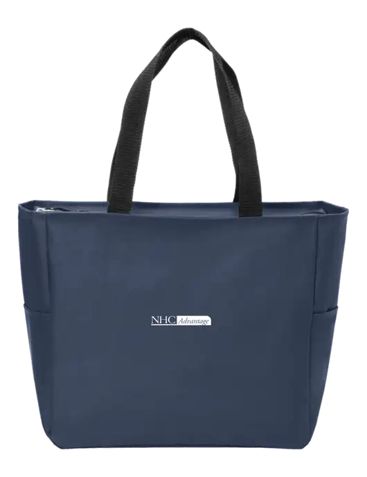 Everyday Navy Zip Tote  w/NHC Advantage Logo