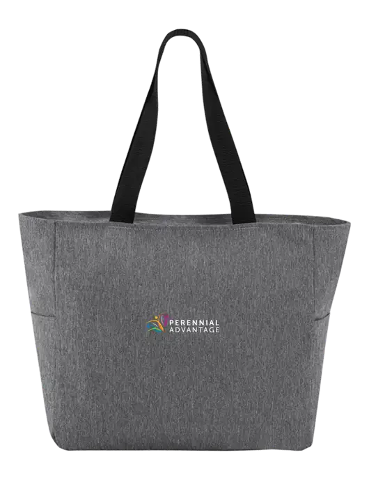 Everyday Heather Grey Zip Tote  w/Perennial Advantage Logo