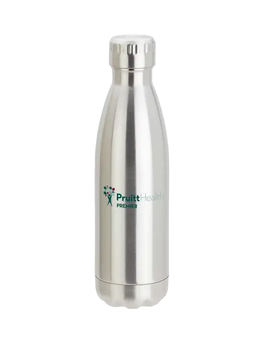 City Go Silver 17 oz Insulated Bottle w/PruittHealth Logo