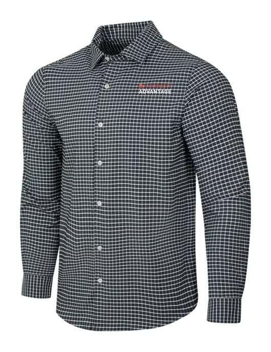 Dark Grey/White City Stretch Shirt w/Ageright Advantage Logo
