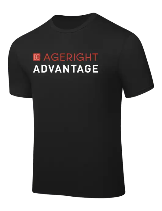 Black PosiCharge Competitor Tee w/Ageright Advantage Logo