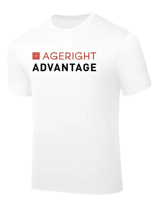 White PosiCharge Competitor Tee w/Ageright Advantage Logo