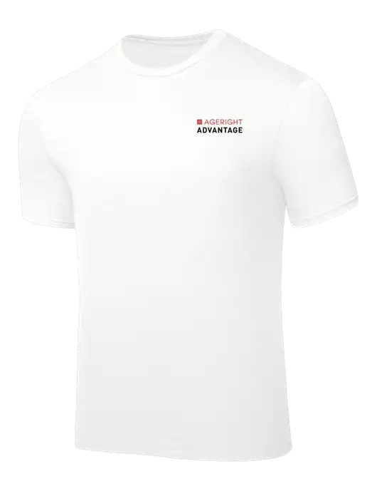 White PosiCharge Competitor Tee w/Ageright Advantage Logo