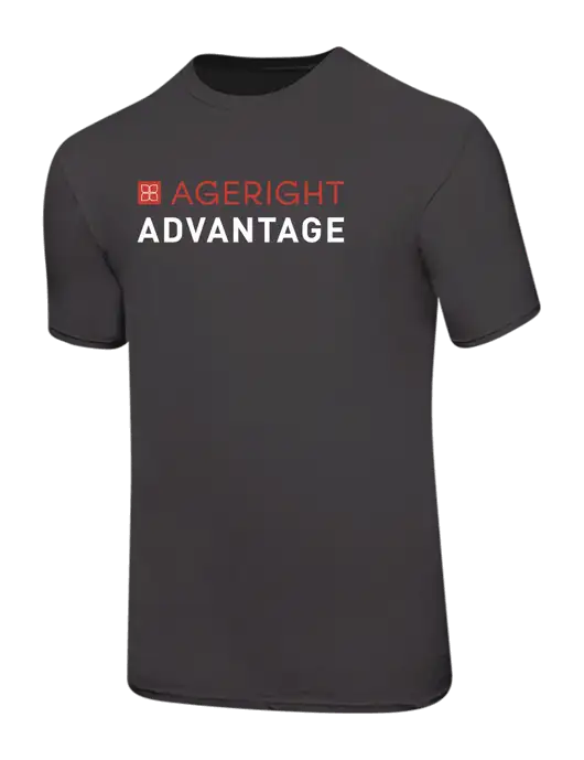 Ring Spun Charcoal 4.5 oz T-Shirt w/Ageright Advantage Logo