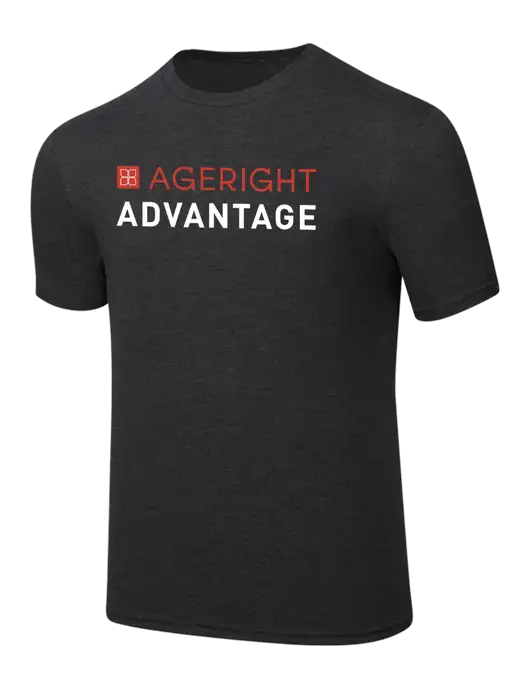 Simply Soft Black Frost 4.5oz  Poly/Combed Ring Spun Cotton T-Shirt w/Ageright Advantage Logo