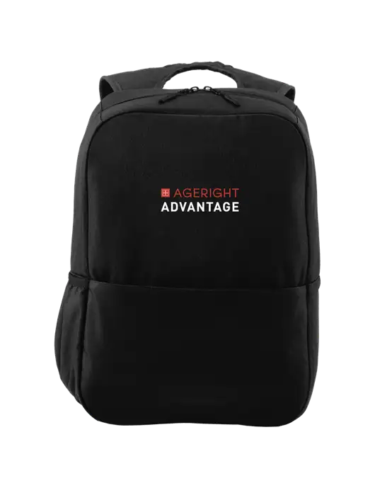 Access Square Laptop Black Backpack w/Ageright Advantage Logo