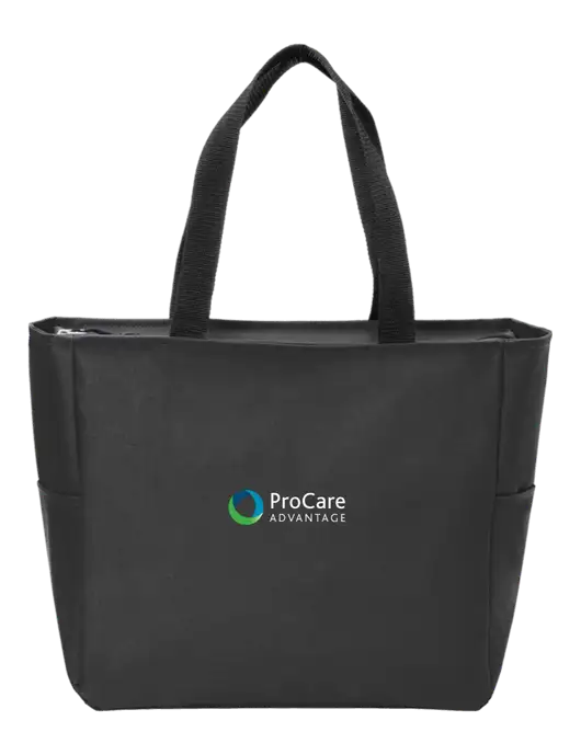 Everyday Black Zip Tote  w/ProCare Advantage Logo