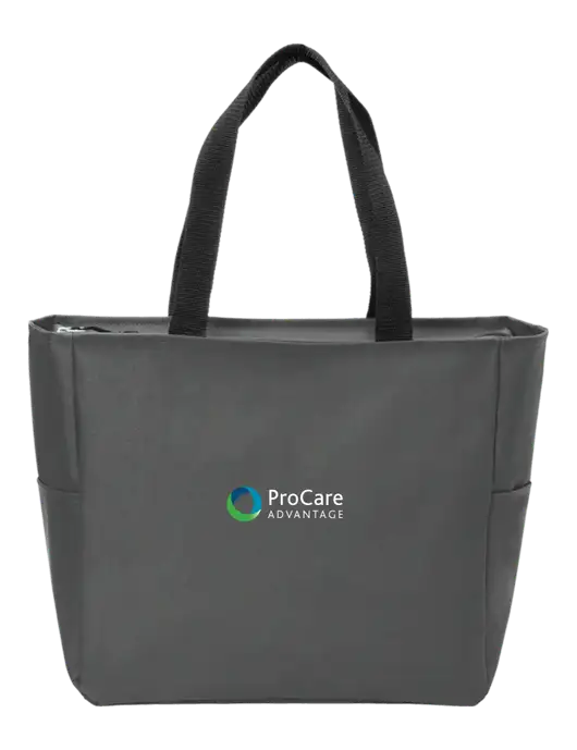 Everyday Charcoal Zip Tote Dark w/ProCare Advantage Logo