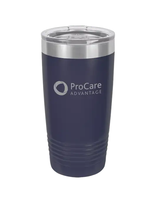 Polar Camel 20 oz Powder Coated Navy Vacuum Insulated Tumbler w/ProCare Advantage Logo